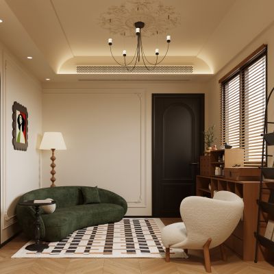 法式中古风客餐厅卧室