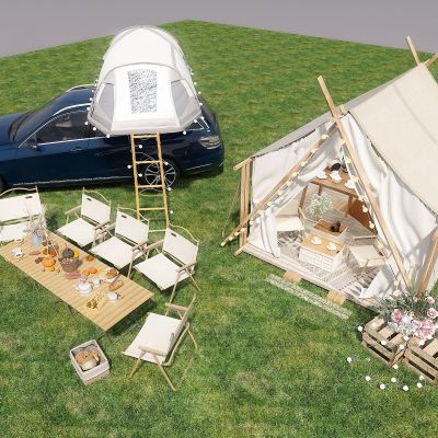 露营小品 围炉煮茶 帐篷