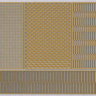 现代格栅背景墙