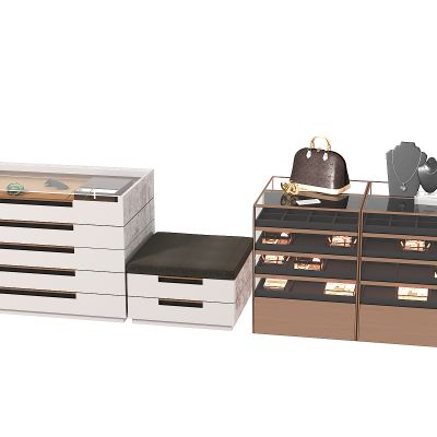 现代珠宝柜首饰柜中岛柜