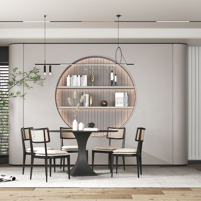 侘寂餐桌椅组合