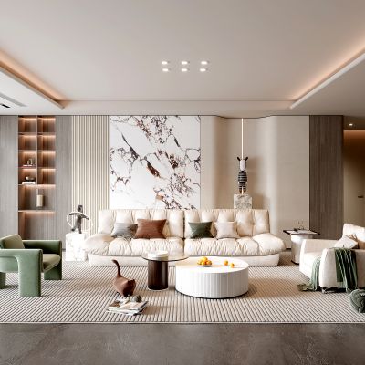 现代家居客厅 现代客厅 简约客厅  茶几 落地灯 组合沙发 极简客厅