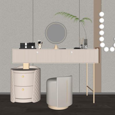 现代妆台妆椅组合
