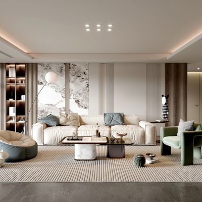 现代家居客厅 现代客厅 简约客厅  茶几 落地灯 组合沙发 极简客厅