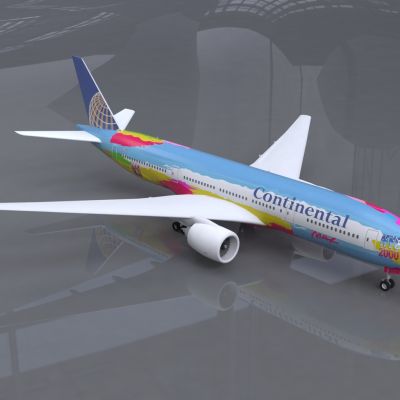 美国大陆航空公司波音777飞机简配版