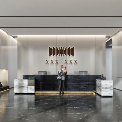 现代大堂接待会客休闲区