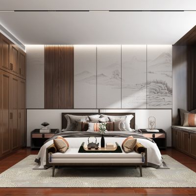 新中式主卧室