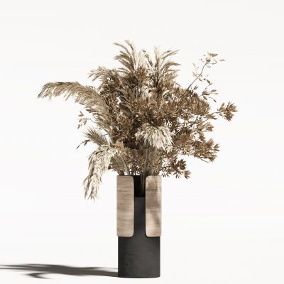 现代侘寂花瓶花艺组合