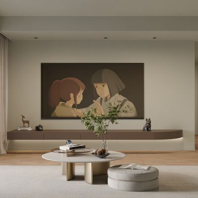 现代奶油客厅 电视柜 茶几摆件