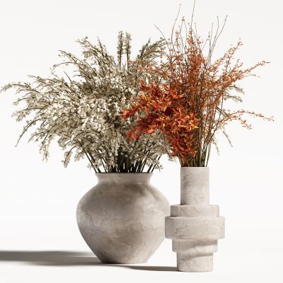 现代侘寂花瓶花艺组合