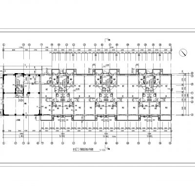 两栋小区安置住宅建筑平面布置图.