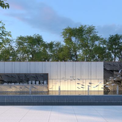 现代景墙3D模型