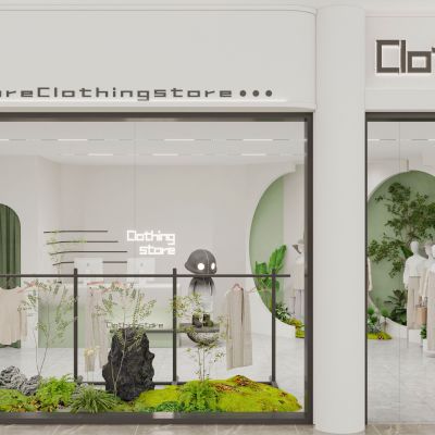 现代服装店 橱窗 店门头