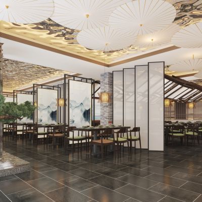 新中式餐厅大厅