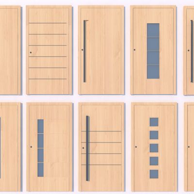 现代单开门3D模型