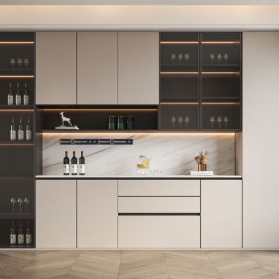现代酒柜_酒柜定制