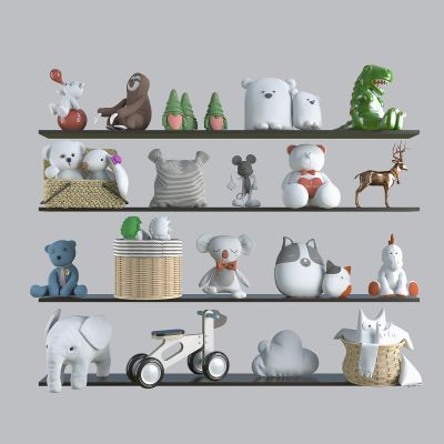 儿童房毛绒玩具集合