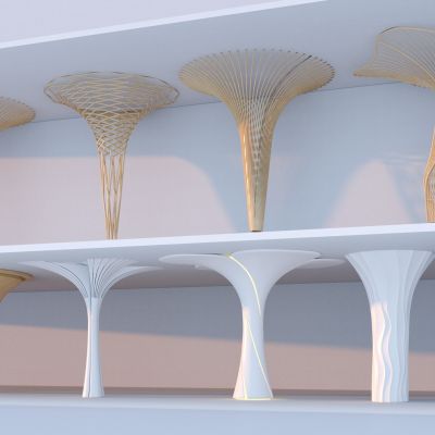 现代异形柱3D模型