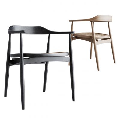 现代藤编餐椅组合