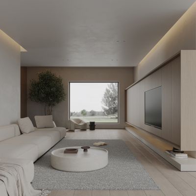 现代别墅客餐厅