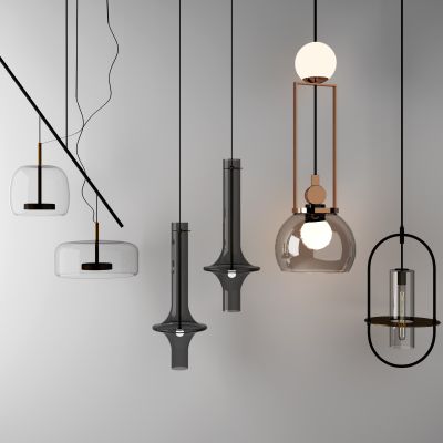 现代床头玻璃吊灯