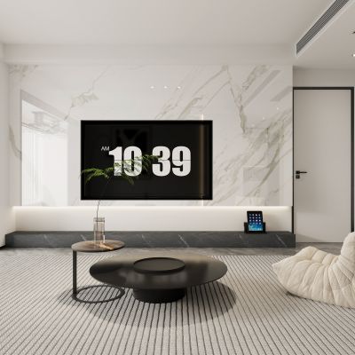 电视背景特写，客厅，背景墙