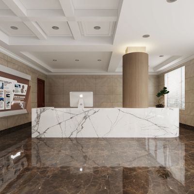 现代前台，大厅，前台，吧台