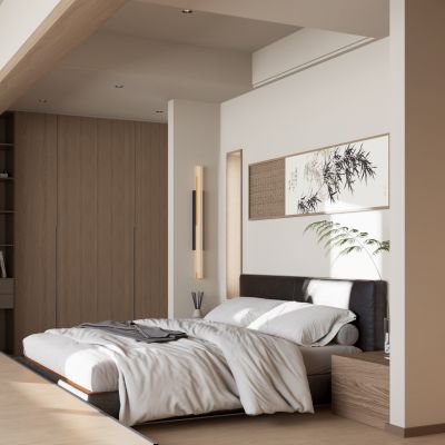 侘寂中古风主卧室