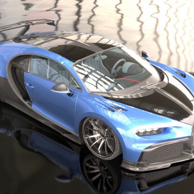 2023款布加迪Chiron超级跑车豪车汽车简配版