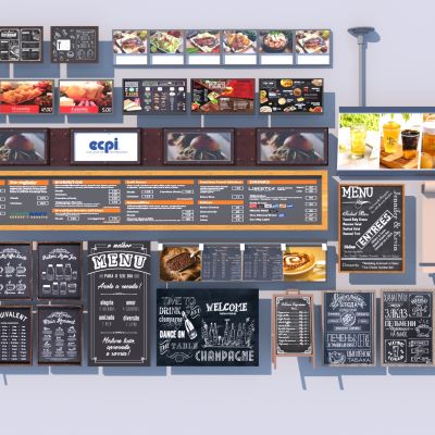 现代广告牌组合3D模型