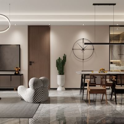 现代客餐厅，客餐厅