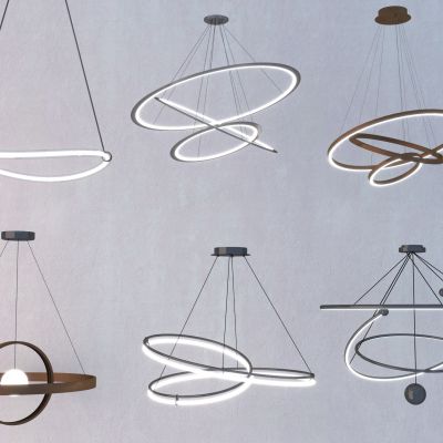 现代艺术简约吊灯3D模型