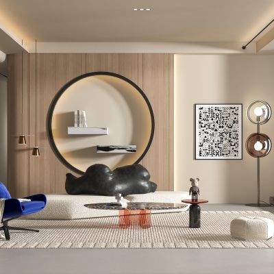 现代奶油风客厅