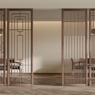 新中式屏风隔断