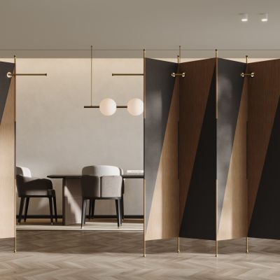 现代屏风隔断
