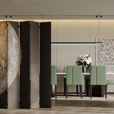 新中式屏风隔断