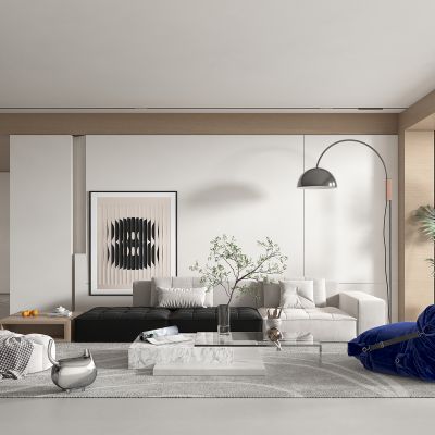 现代奶油风客厅