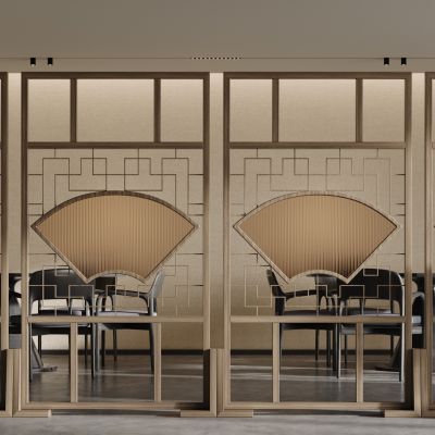 新中式屏风隔断