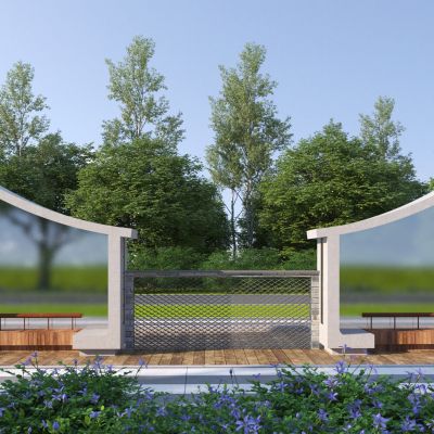 新中式景观座椅3D模型