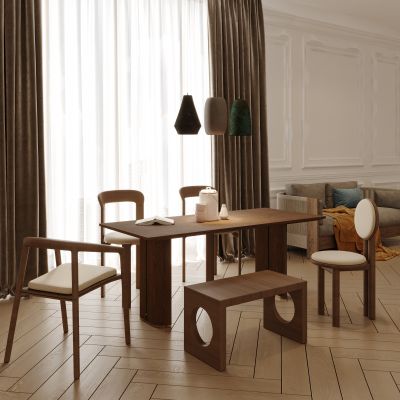 侘寂风餐桌椅组合，摆件，吊顶