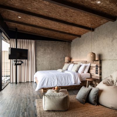 新中式乡村民宿卧室卫生间