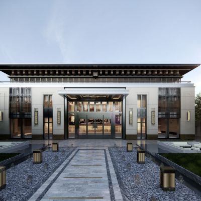 售楼处 展览馆 艺术馆 办公楼建筑 商业建筑 会所建筑 幼儿园建筑SU模型