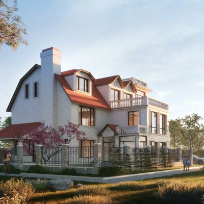 欧式独栋别墅 乡村民房