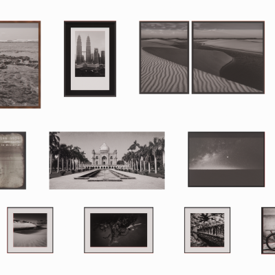 黑白风景装饰画