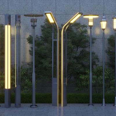 现代景观灯组合3D模型