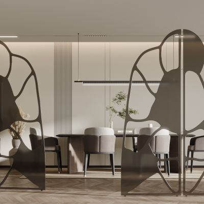 中式竹子屏风隔断