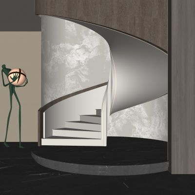 现代旋转楼梯 雕塑摆件
