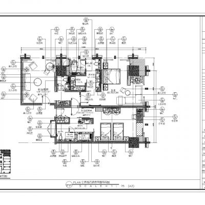 高端品牌酒店套房连通房及材料表