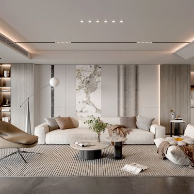 现代家居客厅 现代客厅 简约客厅 现代茶几组合 茶几 落地灯 极简客厅