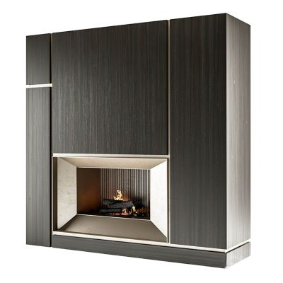 现代内嵌式壁炉